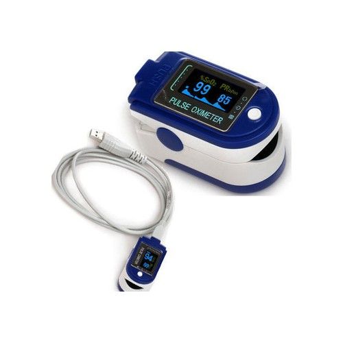 Puls-oximetru profesional, CONTEC CMS-50D+, cu alarma, pletismograma, USB, memorie, puls 30-250bpm, SpO2 0-100%