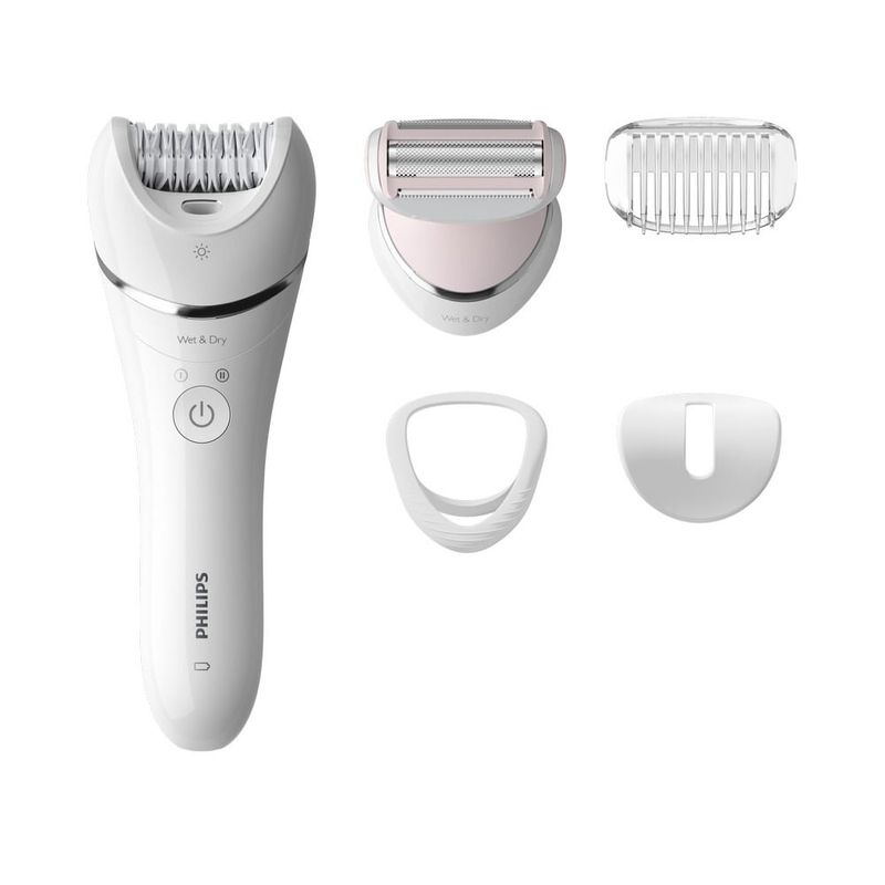 Epilator ceramic Philips, BRE710, 5 ACC, Culoarea Alb