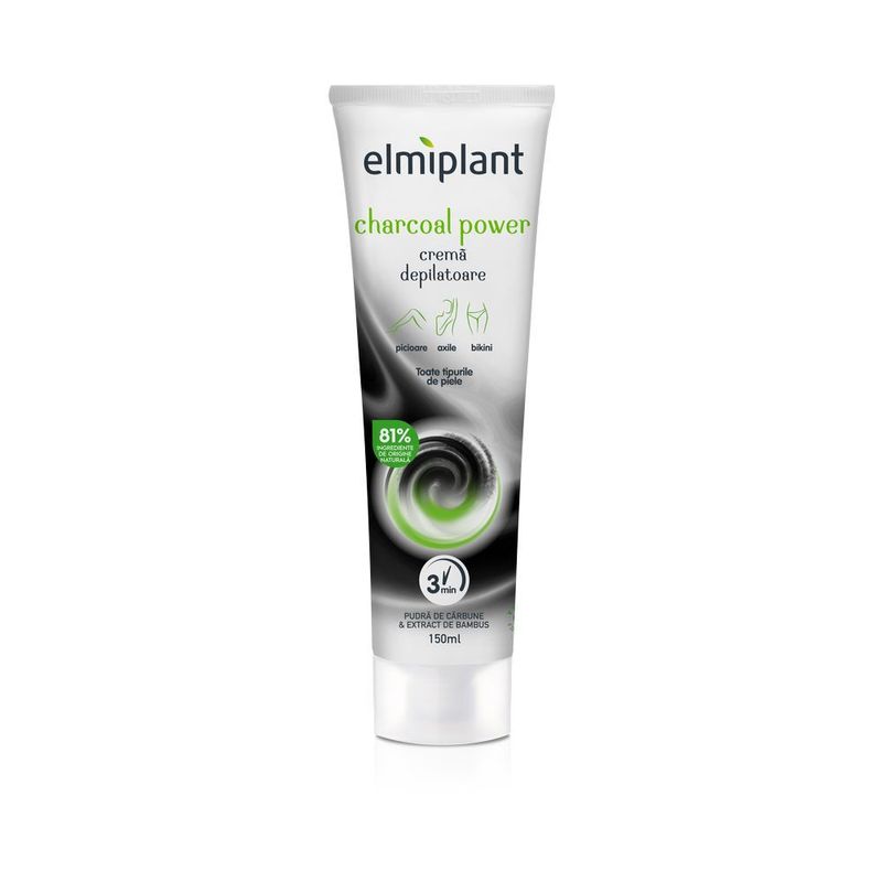 Crema depilatoare cu Carbune Elmiplant, 150ML