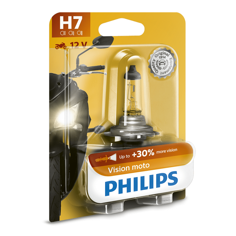 Bec Moto Vision Philips +30% H7 12V blister, 1 bucata