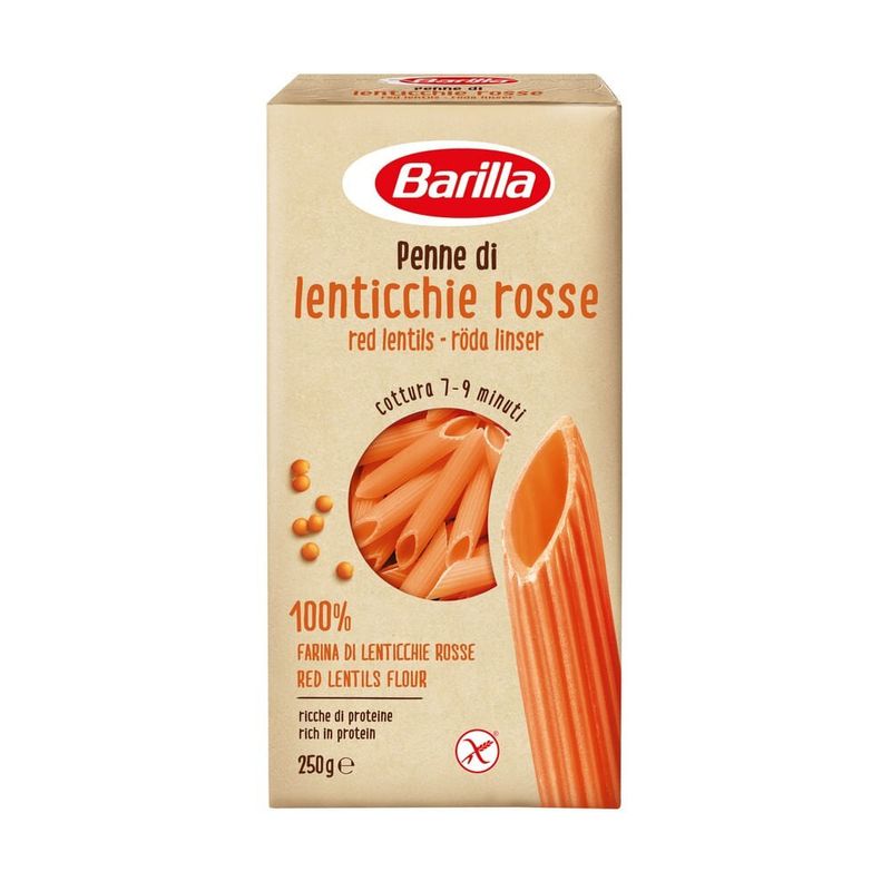 Penne Rigate din Linte Rosie Barilla, 250g