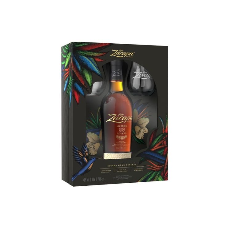 Rom Zacapa 23 ani, alcool 40%, 0.7 l, 2 pahare incluse