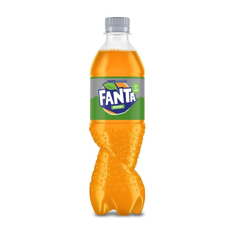 Bautura carbogazoasa cu mango Fanta, Zero Zahar, 0.5 l