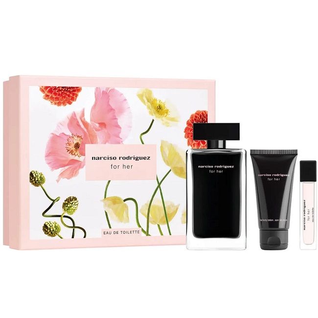 Set Apa de Toaleta Narciso Rodriguez For Her 100 ml + 10 ml + 50 ml Lotiune de corp, Femei