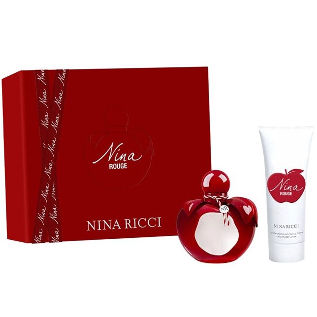 Set Apa de Toaleta Nina Ricci Nina Rouge 80 ml + 75 ml Lotiune de corp, Femei