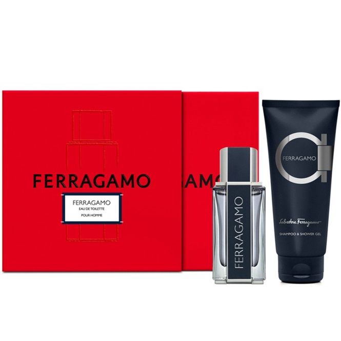 Set Apa de Toaleta Salvatore Ferragamo Ferragamo 50 ml + 100 ml Gel de dus, Barbati