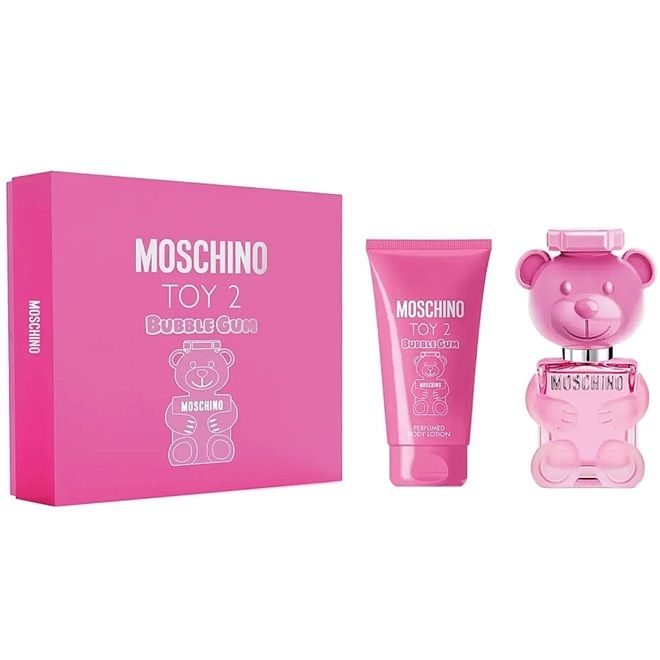 Apa de Toaleta Moschino Toy 2 Bubble Gum 100 ml + 100 ml Lotiune de corp, Femei, Travel Set