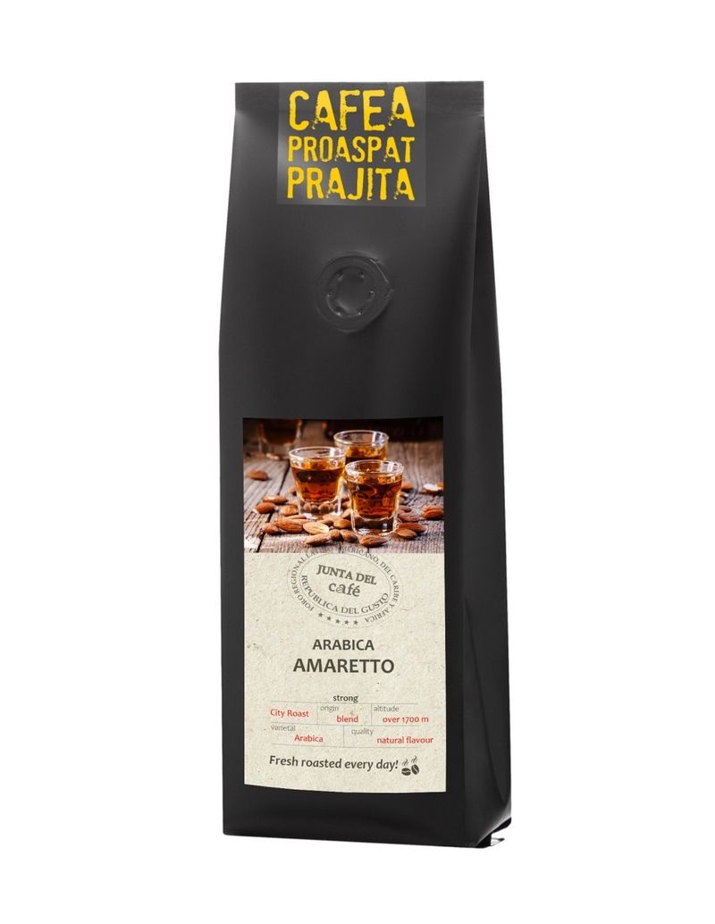 Cafea Proaspat Prajita, aroma naturala Amaretto, 100% Arabica