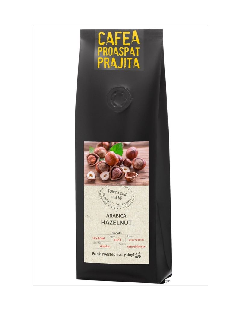 Cafea Proaspat Prajita, aroma naturala Hazelnut, 100% Arabica