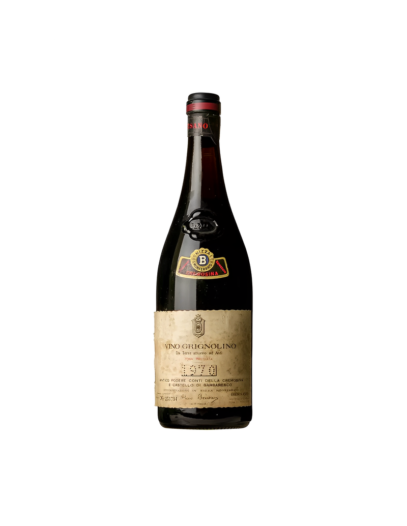 VIN DE COLECTIE 1970 - Grignolino Antico Podere Conti della Cremosina Bersano, 0.75L, Italia