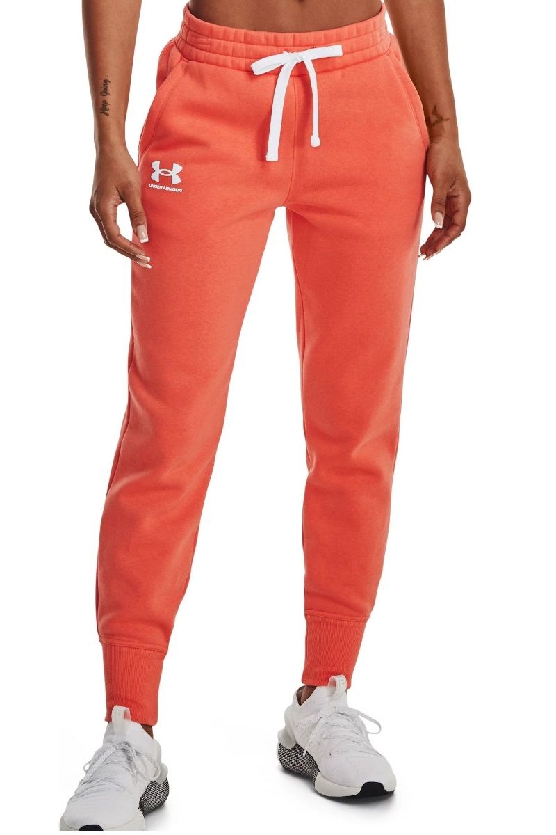 Pantaloni sport femei Under Armour Rival Fleece Portocaliu