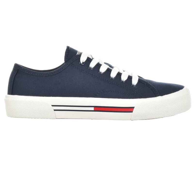 Tenisi femei Tommy Hilfiger Low Cut Canvas Bleumarin