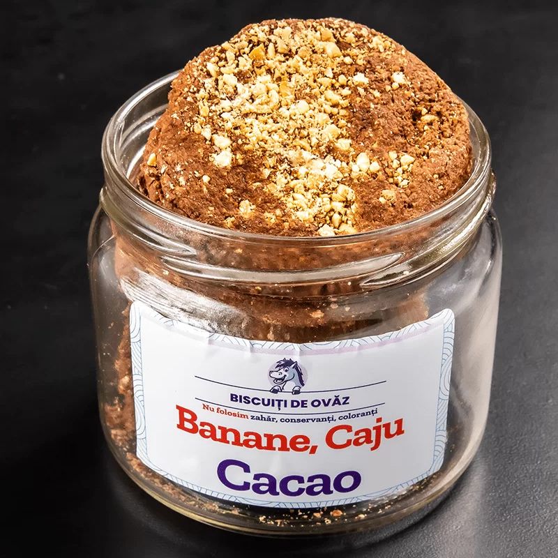 Biscuiti de Ovaz cu Banane, Caju, Cacao