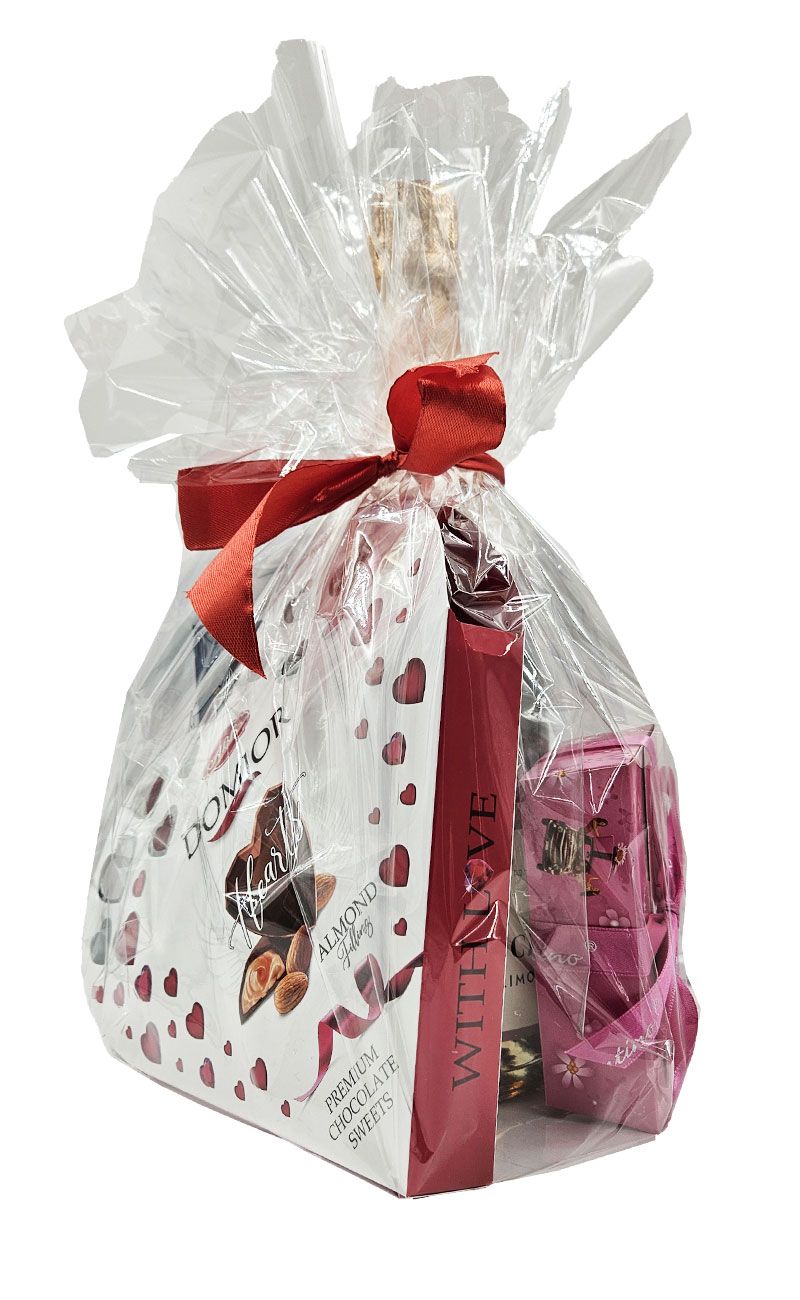 CADOU PACHET VALENTINE`S DAY CREMANT DE LIMOOUX ROSE+DULCIURI