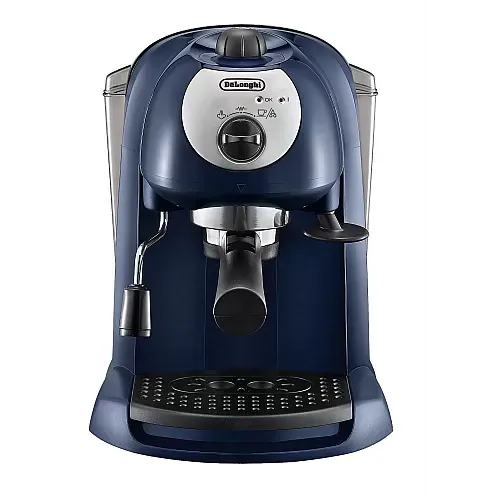 Espressor manual De'Longhi EC191CD, 1100 W, 15 bari, 1 l, Sistem Crema Disco, Dark Blue