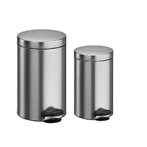 Set 2 Cosuri Menajere De Gunoi Cu Pedala, Inox, 4L+12L