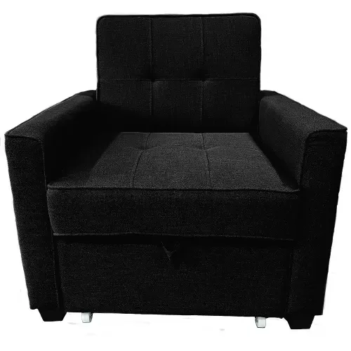 Fotoliu Extensibil CONFORT, stofa neagra, dimensiuni 81 x 84 x 85,5 cm, SET A, Smart Living Studio Casa