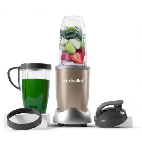 Blender Nutribullet Pro 0C22300006, 900 W, 1 viteza, cupa inalta 0.9l, cupa inalta 0.7l, 5 accesorii, Bronz