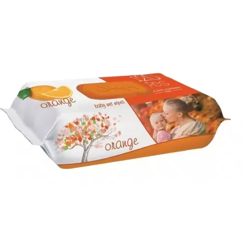 Servetele Umede Sleepy Orange 120 Bucati, Aroma de portocala