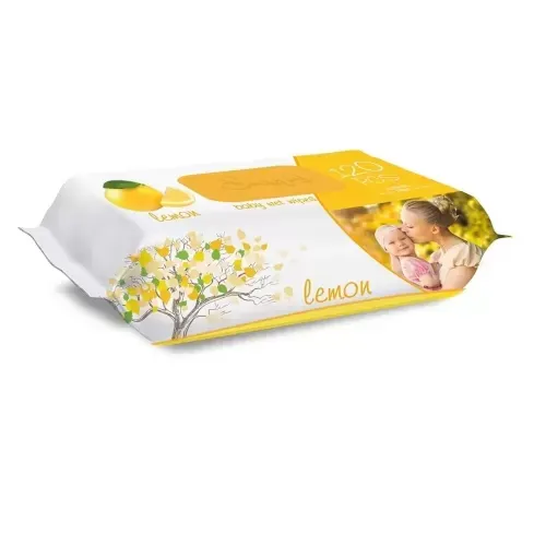 Servetele Umede Sleepy Lemon 120 Bucati, Aroma de Lamaie